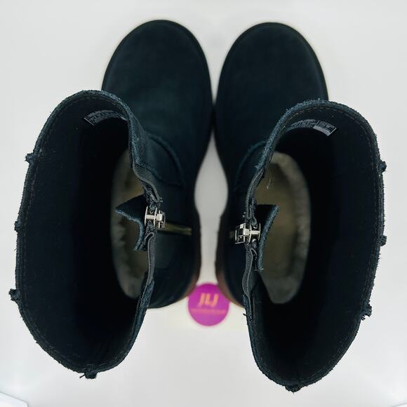 UGG Women's Classic Twin Seam New Heights Black Suede Boots 1158313 Size 7 - Picture 9 of 11